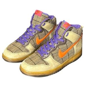Nike Vandal High Harris Tweed 2008 Wool Suede Sneakers Size 8 Rare